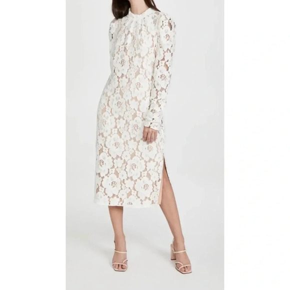 Wayf Dresses & Skirts - WAYF Lace Emma Midi Dress Size Medium